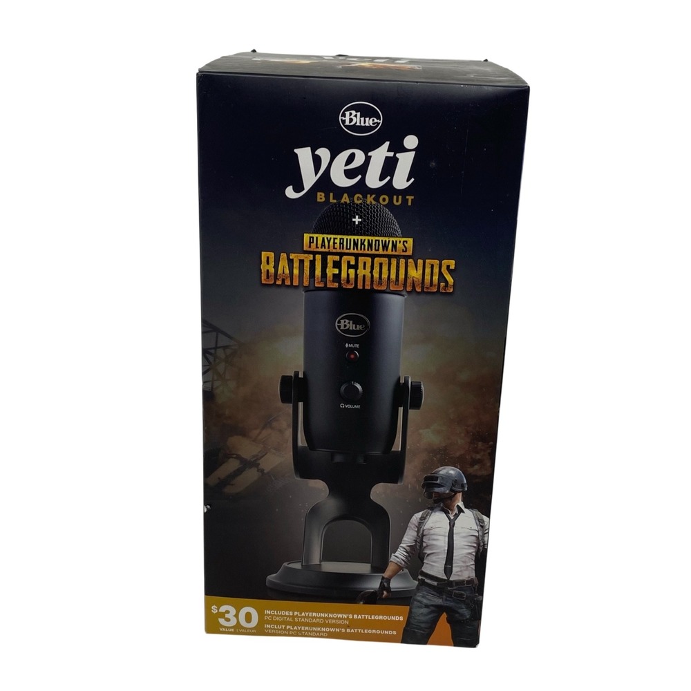 Blue Yeti‎ Blackout & Playerunknown's Battlegrounds PUBG Bundle USB Microphone